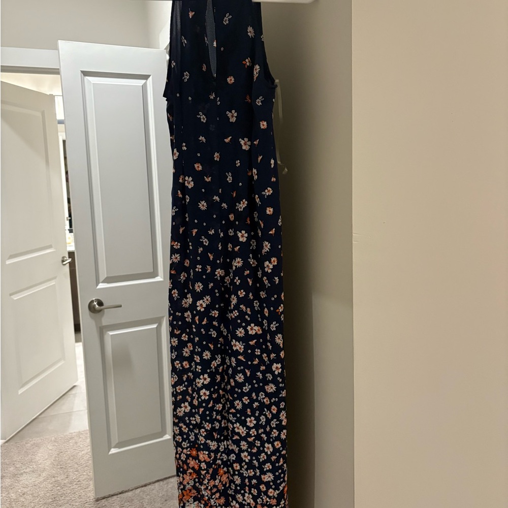 Forever 21 Navy Floral Maxi Dress
